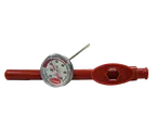 image of Cooper-Atkins 1246-02C-1 Pocket Thermometer, 5" Stem, 1" Dial, -20°C to 100°C, Red Sheath - 36/Case