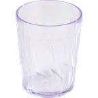 image of Dinex DX4GC1207 12oz Clear Swirl Tumbler, 3-1/4" Dia × 4-1/8" H, SAN Plastic, BPA‑Free - 36/Case