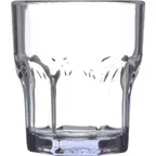 image of Dinex DX580807 Louis Clear 8oz Tumbler – 3" Dia x 3-3/8" H, Ribbed, SAN, NSF – 36/Case