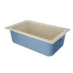 image of Dinex DXCM1100C1402 Coldmaster Food Pan, 1/1 Size, 15 Qt, 6" Deep, White/Blue ABS, Color Change