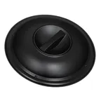 image of Dinex DXHHDM703 8" Dome Lid for 8" Disposable Plate, Black Polypropylene, Made in USA - 100/Case
