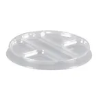 image of Dinex DXT5400PDCLR - 5-Compartment Clear Polystyrene Salad Bowl Insert, Made in USA, 300/Case