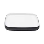 image of GET 21374-TOH/BK Cheforward Hatch Square Plate, 8.5" Dia., Two-Tone Honey/Raven, Melamine