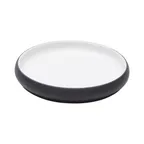 image of GET 21377-TOH/BK Reusable Melamine Plate, 6.5" Round, Two-Tone Honey Interior/Raven Exterior
