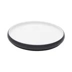 image of GET 21378-TOH/BK 8.5" Round Melamine Plate, Two-Tone Honey/Raven, 8-9" Size