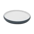 image of GET 21378-TOH/BL Reusable Melamine Plate, 8.5" Round, Two-Tone Honey/Bluejay, Cheforward Hatch Design