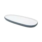 image of GET 21382-TOH/BL Cheforward Hatch Platter, 15.5"L x 7.5"W x 1"H, Two-Tone Honey/Bluejay, Melamine