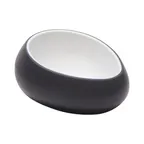image of GET 31075-TOH/BK 3 oz. Plastic Ramekin, 3.9"L x 3.3"W x 1.7"H, Ovoidal, Honey/Raven Two-Tone, Melamine