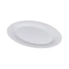 image of GET CS-1813-RMM-W Riva Maris Oval Melamine Serving Platter, 18" x 13" x 1.36" White Matte