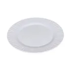 image of GET WP-10-RMM-W Riva Maris Wide Rim Plate, 10.25" Dia., White Matte Melamine, Reusable Dinnerware