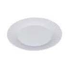 image of GET WP-6-RMM-W Riva Maris 6" White Melamine Wide Rim Matte Reusable 6" Diameter Plate