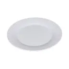 image of GET WP-8-RMM-W - 8" White Riva Maris Melamine Plate, Wide Rim, Matte, Reusable Dinnerware