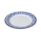 image of GET WP-9-DE Diamond Esencia Wide Rim Reusable Plastic Melamine Plate, 9" Round, 8-9" Size