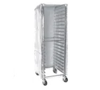 image of GSW USA AAR-20CW Bun Pan Rack Cover, White Plastic, Fits 21"L x 26"W x 70"H Pan Racks, 2 Zippers