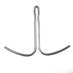 image of GSW USA PR-RHK Pot Rack Hook, 2‑Prong Heavy‑Duty Hook, Stainless Steel, 4‑in Length, Ideal for Hanging Pots