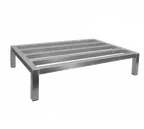 image of GSW USA RA-4824 Dunnage Rack, 48"L x 24"W x 8"H, 1000 lbs, All‑Welded Aluminum Tube, ETL Certified