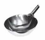 image of GSW USA WK-14S Chinese Wok Pan, 14" dia. x 4-1/2" depth, Single Handle, Iron