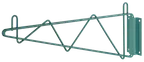 image of GSW USA WSE-24B Wall-Mount Shelving Bracket, 26" Deep, Green Epoxy Coated, NSF Certified Single Bracket