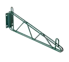 image of 1880 Hospitality FWB14SG Direct Mount Wall Bracket, 14" Deep, Green Epoxy Finish, All-Welded Construction for Wet/Dry Storage, NSF