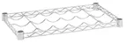 image of Hubert 108442 Kratos Wire Wine Shelf, 24"W x 14"D, 5-Bottle Capacity, Chrome Finish, NSF Certified