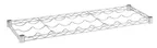 image of Hubert 127298 Kratos Wire Wine Shelf, 36"W x 14"D, 5-Bottle Capacity, Chrome Finish, NSF Certified Commercial Rack