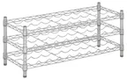 image of Hubert 12818 Kratos Wire Wine Rack, 36"W x 14"D x 14"H, 24-Bottle Capacity, Chrome Finish, NSF Certified