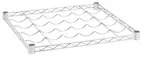 image of Hubert 168441 Kratos Wire Commercial Wine Rack, 24"W x 24"D, 10-Bottle Capacity, Chrome Finish, NSF Certified