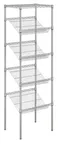 image of Hubert 99189 Kratos Wire Stationary Merchandising Rack, 24"W x 18"D x 74"H, 5 Shelves, Chrome Finish, NSF Certified