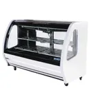 image of Imbera USA DDC80W PKD 115V R290 Deli Display Case, White, 35.6-50°F, 1/2 HP, Stainless Steel, Glass