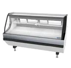 image of Imbera USA MCSC 80W - Curved Glass Meat Display Case, Stainless Steel, Aluminum, 0°C to -8°C, Modular