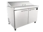 image of Imbera USA SPT48 48" 2-Door Sandwich and Salad Prep Table, Stainless Steel, 12 Pan Capacity