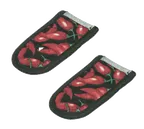 image of Lodge 2HHC2 Hot Handle Holder Set, 8" x 3-1/4" x 1-1/16", Red Chili Pepper, Cloth, 2/Set
