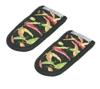 image of Lodge 2HHMC2 Hot Handle Holder Set, 8" x 3-1/4" x 1-1/16", Cloth, Multi-Color Chili Pepper, 2/Set