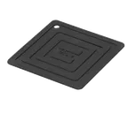 image of Lodge AS6S11 Pot Holder, 5.875" x 5.875" Black Silicone, Heat Resistant 250°F, Dishwasher Safe