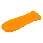 image of Lodge ASHH61 Handle Cover, 5-1/8" Silicone Grip, Orange, Heat Protection 500°F, Dishwasher Safe