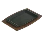 image of Lodge UCPU - Walnut Wood Underliner, 13"-13-7/8" x 9"-3/4" Sizzler Platter, Hand Wash, Made in USA
