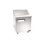 image of MVP Group KIN29SP-HC 28" 1-Door Sandwich and Salad Prep Table, 8 Pans