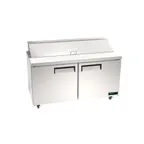 image of MVP Group KIN48SP-HC 48" 2-Door Sandwich and Salad Prep Table, 6 Pans