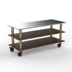 image of Steelite MGCMLA05WBXH Configurable Buffet Table, 71.0" x 29.5" x 35.0", Modular Grey Slate SS & Mogogo Mixed Materials, 1 per Case, Minimum Case Quantity