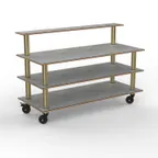 image of Steelite MGCMLB13GBXH Modular Classic Plus Grey Slate Brushed Brass Buffet Table, 71.0" x 29.5" x 47.0", Mixed Materials, 1 per Case, Mogogo Collection