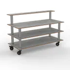 image of Steelite MGCMLB13GSXH Modular Classic Plus Grey Slate Buffet Table, 71.0" x 29.5" x 47.0", Brushed Stainless Steel, Mixed Materials, Mogogo Design, 1 per Case