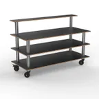 image of Steelite MGCMLB13MSXH Configurable Buffet Table, Modular Classic Plus Marble Brushed Stainless Steel, 71.0" x 29.5" x 47.0", Grey Slate SS, Mogogo, Mixed Materials, Modular Collection (Minimum: Case Quantity)