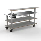image of Steelite MGCMLC05GSXH Configurable Buffet Table - Modular Pro Bar Grey Slate Stainless Steel, Heavy Duty Casters, Mogogo, Mixed Materials, 1 per Case, Modular Collection (Minimum Case Qty)