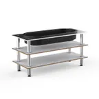 image of Steelite MGCMLE03CSXF Configurable Buffet Table - Modular Mogogo Unit, White Carrera Stainless Steel, Mixed Materials, 1 per Case, Modular Collection (Min. Case Qty)