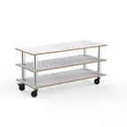 image of Steelite MGCMLX01CSXH - Modular Classic Large Buffet Table, White Carrera Stainless Steel, Mogogo Design, Mixed Materials, 1 per Case, Modular Collection (Minimum Case Qty)