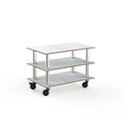 image of Steelite MGCMLX02CSXH Configurable Buffet Table, Modular Classic Medium Unit, White Carrera Stainless Steel, Mogogo, Mixed Materials, 1 per Case