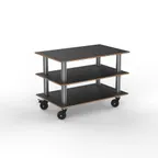 image of Steelite MGCMLX02MSXH Modular Classic Medium Buffet Table, 47.0" x 29.5" x 35.0", Marble Black Brushed Stainless Steel, Grey Slate SS, Mogogo, Mixed Materials, 1 per Case, Modular Collection (Minimum Case Quantity)