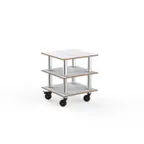 image of Steelite MGCMLX03CSXH Configurable Buffet Table, Modular Classic Small Unit, White Carrera Stainless Steel, Mogogo, Mixed Materials, 1 per Case, Modular Collection