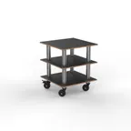 image of Steelite MGCMLX03MSXH Configurable Buffet Table, Modular Classic Small Unit, 29.5" x 29.5" x 35.0", Grey Slate Brushed Stainless Steel, Mogogo, Mixed Materials, 1 per Case, Modular Collection (Minimum Case Qty)