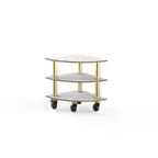 image of Steelite MGCMLX04CBXH Modular Classic Corner Buffet Table, White Carrera Brushed Finish, Mixed Materials, Mogogo Design, Sold per Case (1 Unit)